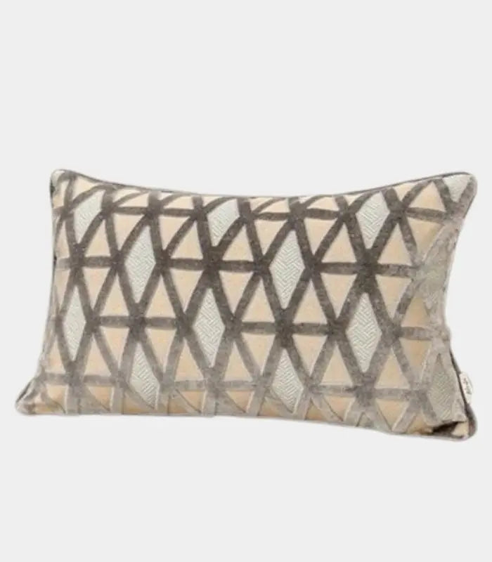 Velvet Floral Garden Cushion Cover Velvet Embroidery Grey