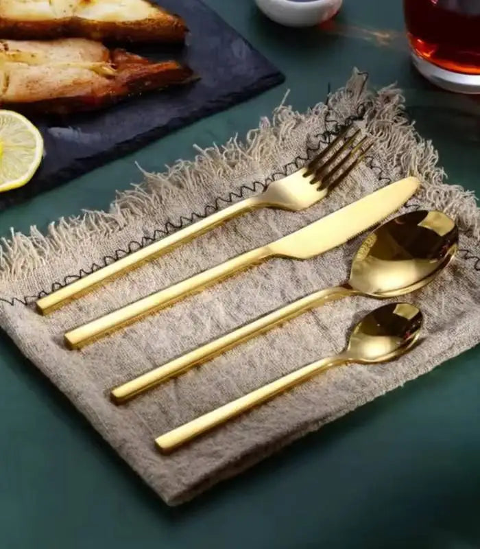 24 Pcs Cutlery Set Boston Contemporary 18/10 Stainless Steel Set for 6