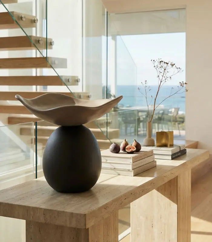 Modern Resin Decorative Fruit Bowl - Elegant Home Decor Centerpiece 27.5 cm