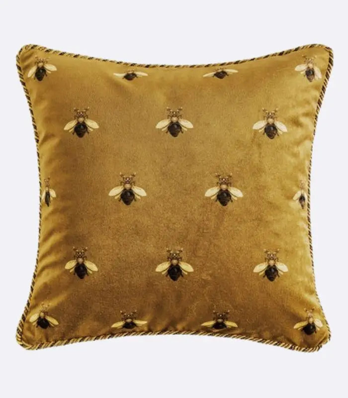 Retro Gold Cushion Cover Decorative Pillow Case Print Velvet