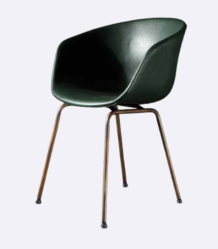 Modern Leather Dining Armchair 80cm