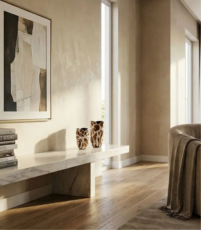 Kaelara Abstract Tortoiseshell Glass Vase – Handblown Artisan Design