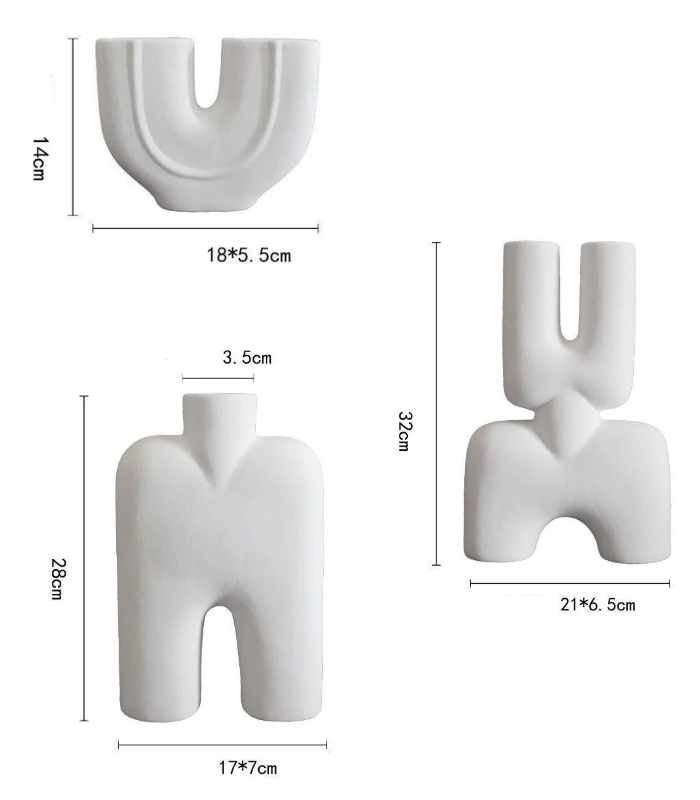 Villa White Ceramic Vase