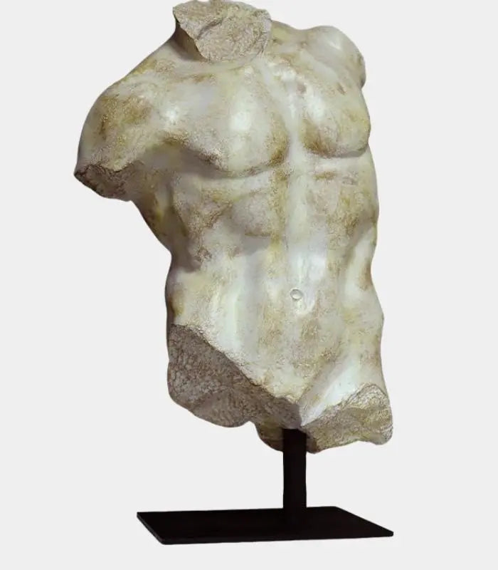 Classical Adonis Torso Sculpture on Stand - Elegant Home Gallery Statue Large 71 cm (28 inch)