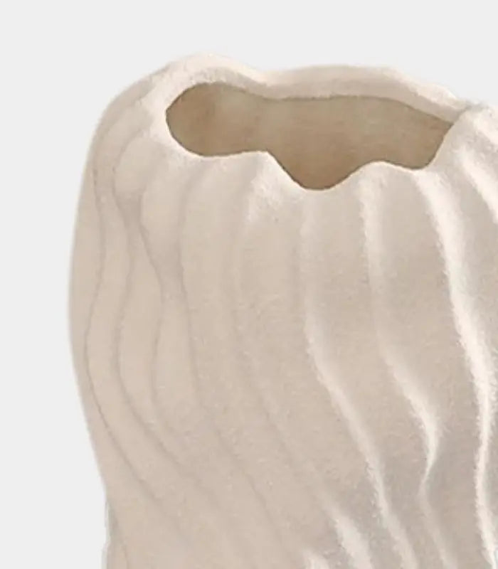 Sculptural Wave Ceramic Tabletop Vase – Organic Textured Design 25 cm