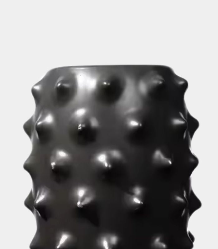 Arabella Black Spiked Handcrafted Ceramic Vase 26.5 cm (10.43 in)