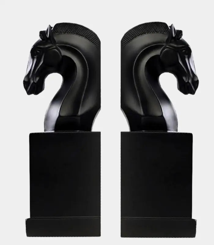 Set 2 Pcs Horse Sculpture Bookends Resin Large 24.5 cm Resin
