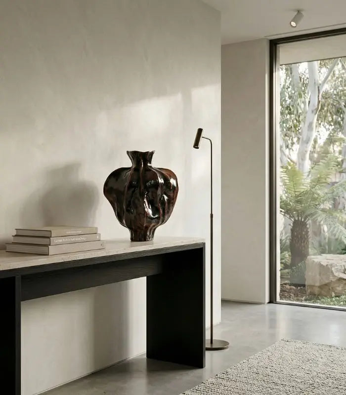 Pomegranate Ceramic Vase – Sculptural Fruit-Inspired Design with Drip Glaze Finish 34 cm