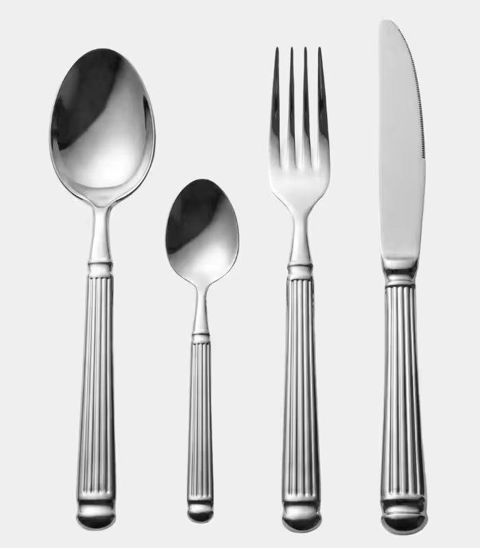 16-Piece Stainless Steel Cutlery Set – Silver, Serves 4 | Last Aristocrat