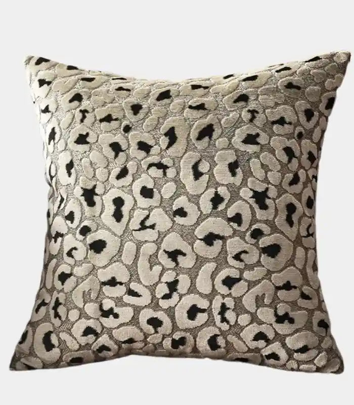 Leopard Print Textured Cushion Cover Collection Velvet 45x45 cm