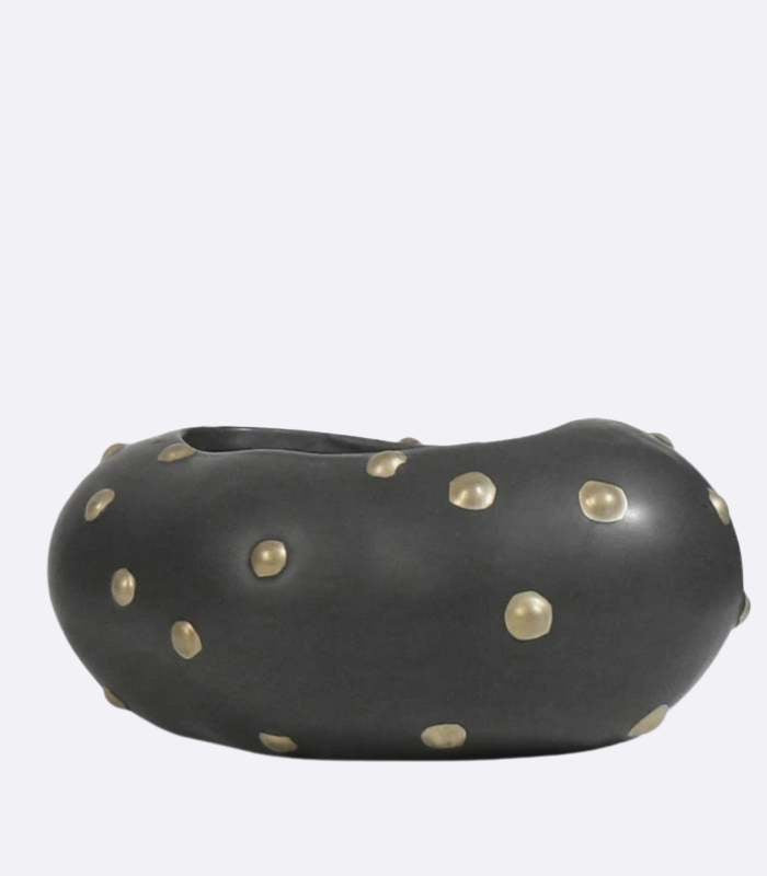 Decorative Table Vase Paola and Bowl Black & Gold