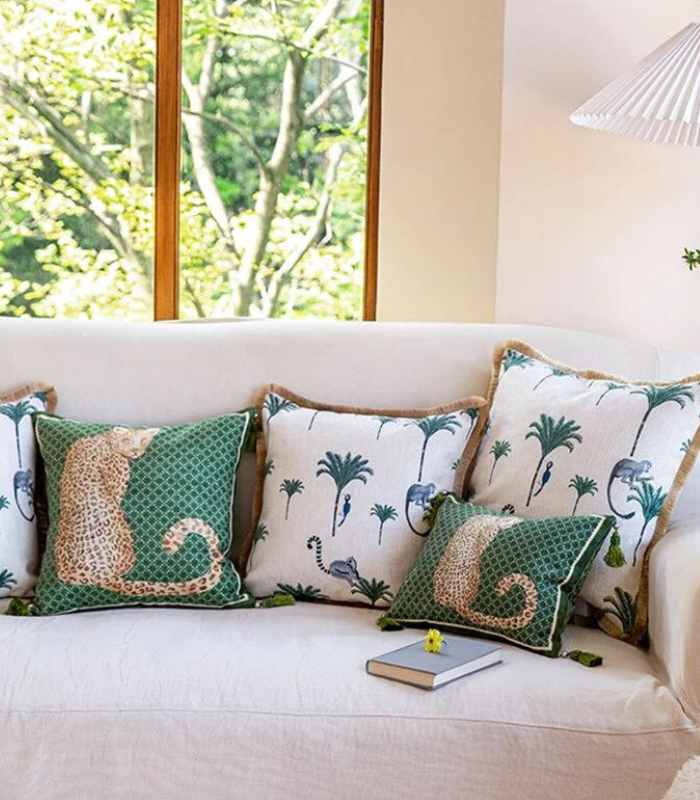 Tropical Cushion Cover Green