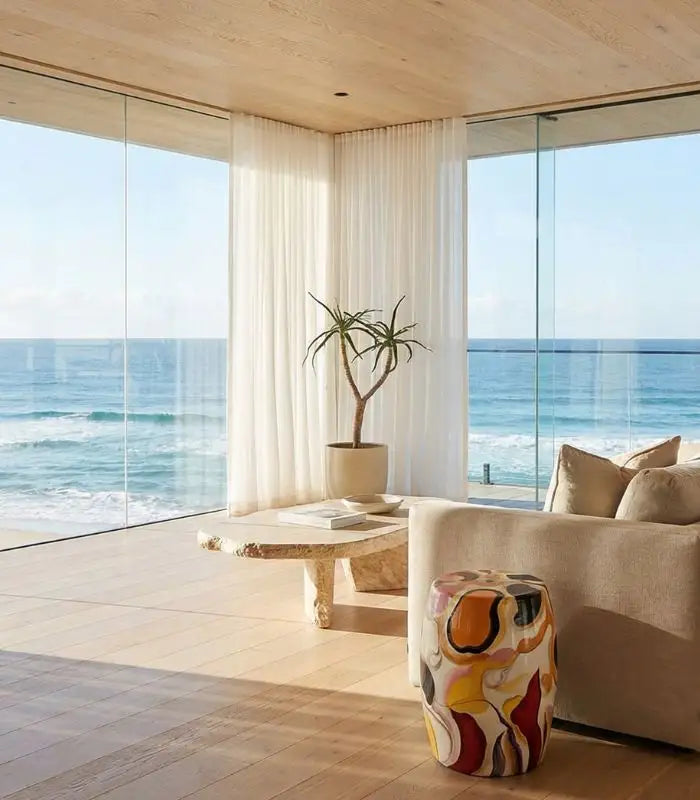 Sonoma Porcelain Stool (Side Table) – Hand-Painted Artisan Design