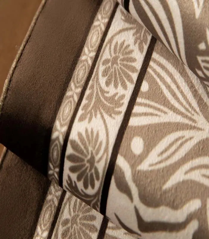 Velvet Forest Motif Decorative Cushion - 3 Styles Velvet Brown & Cream