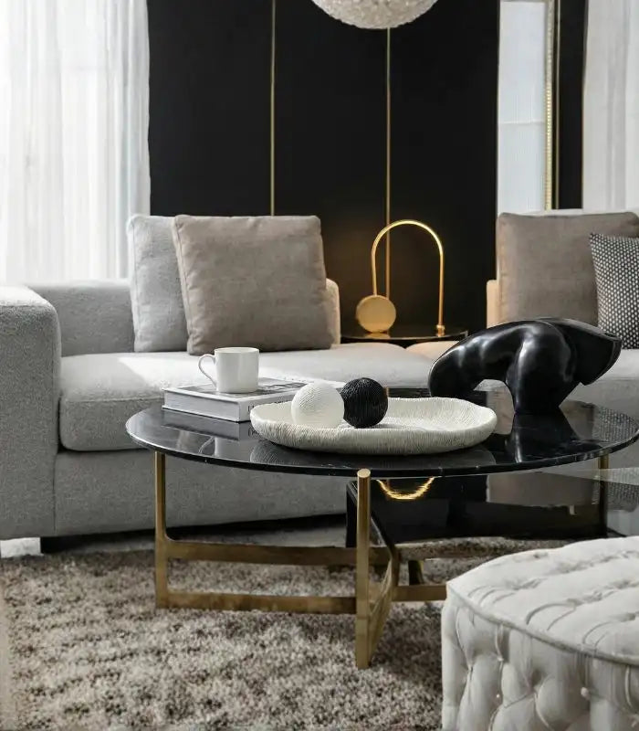 Modern Coral Texture Tray Decor Resin 36 cm White