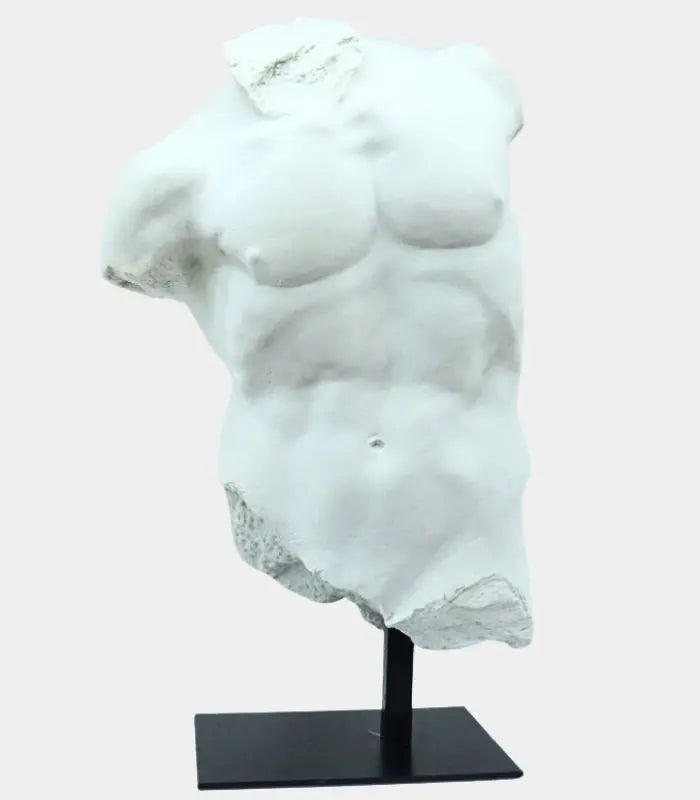 Classical Adonis Torso Sculpture on Stand - Elegant Home Gallery Statue Large 71 cm (28 inch)