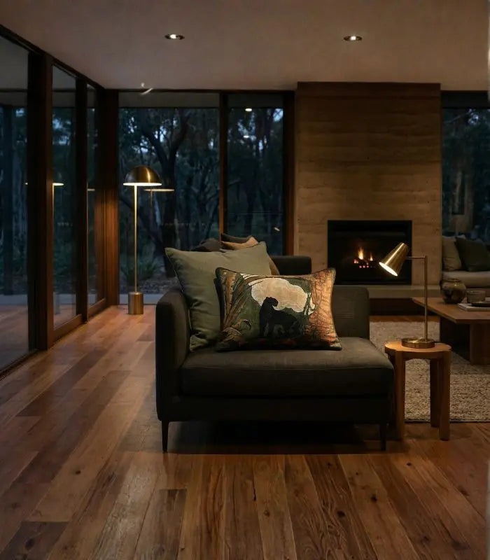 Panthera Jacquard Cushion Cover – Decorative Panther Print Pillow Case for Sofa 45 cm x 35 cm