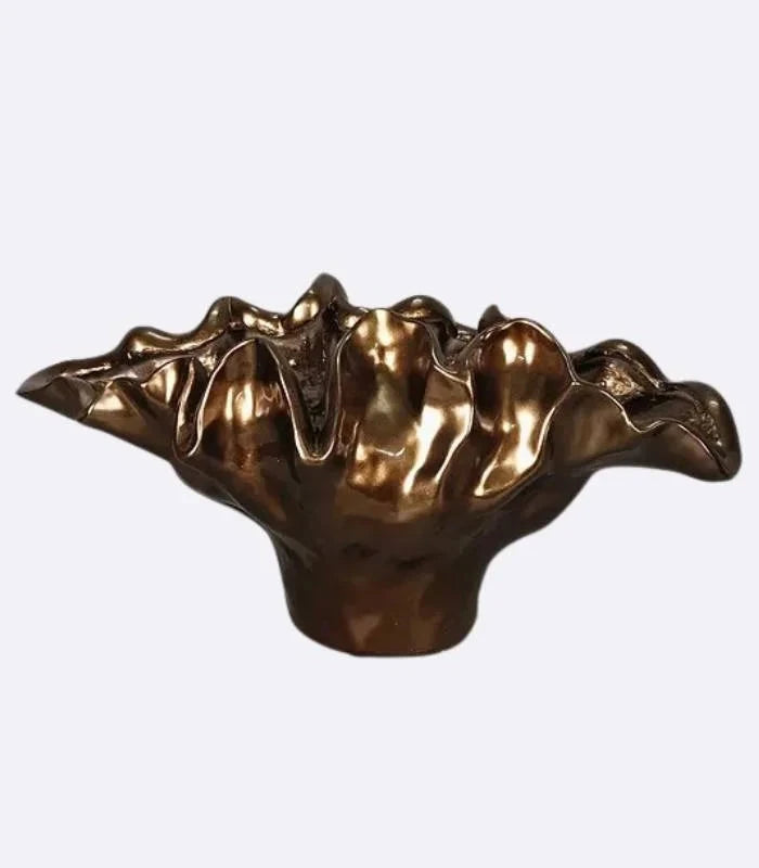 Bolide  Bowl Table Top Vase Resin Bronze