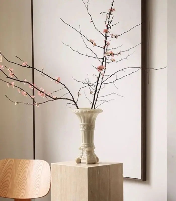 The Corinthian Sculptural Vase Ivory 37 cm (14.6 in)