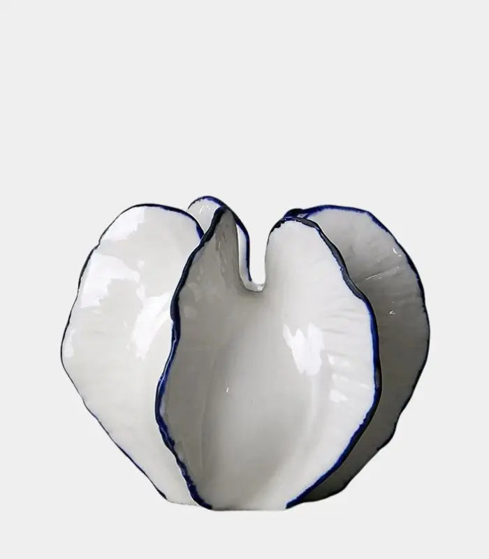 Ocean Star Vase Ceramic White Blue 12 cm