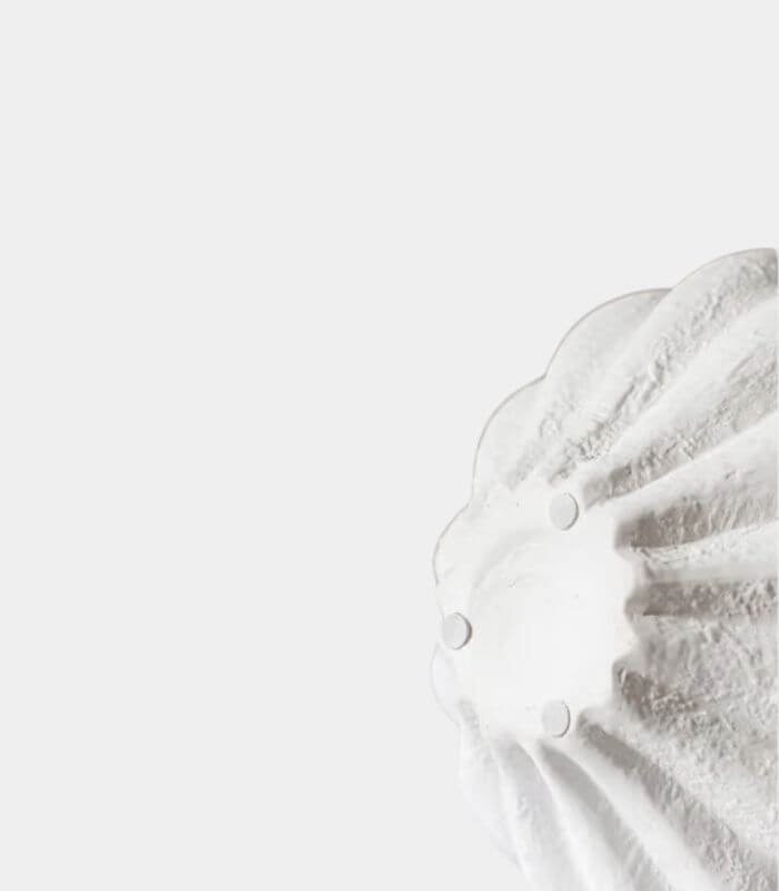 Delmara Tabletop Vase Textured White & Gold Ceramic 23 cm