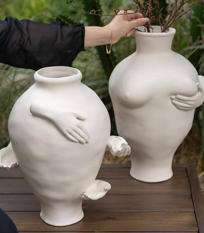 Handcrafted Ceramic Vase - Ethereal Embrace Large 38 cm (15 in)