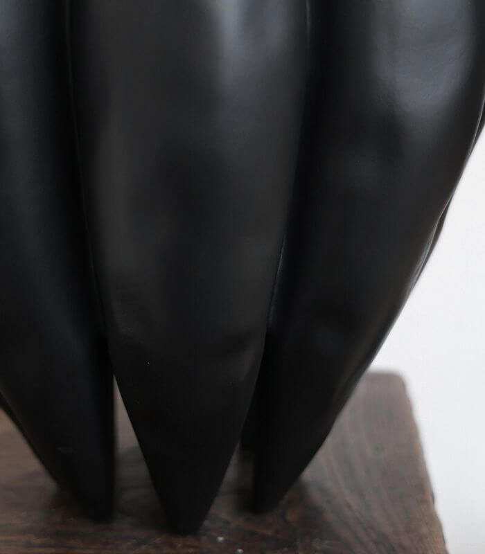 Ebon Bloom Vase - Elegant Handcrafted Black Vase Handcrafted
