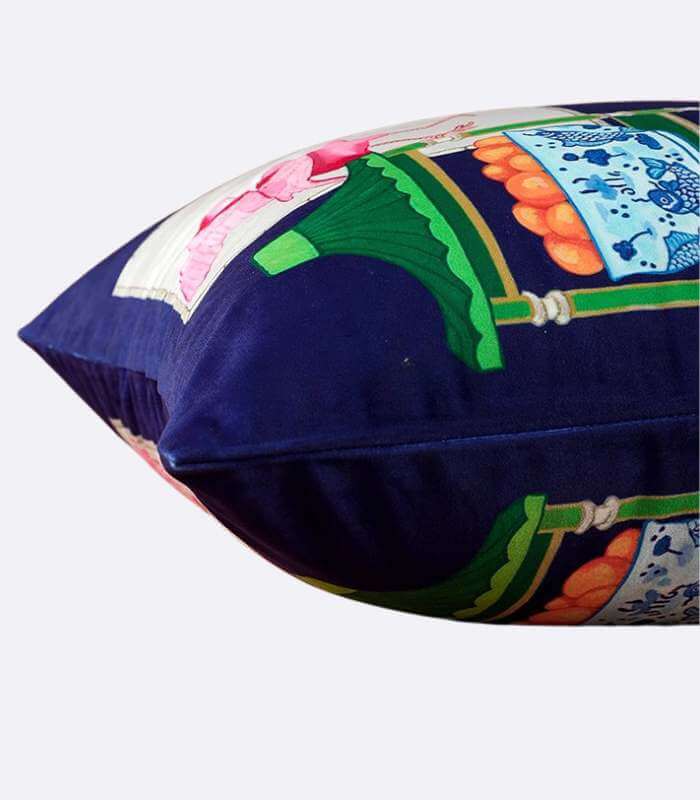 Leopard on Pink Velvet Decorative Pillow Cover - Artistic Animal Print Accent Cushion