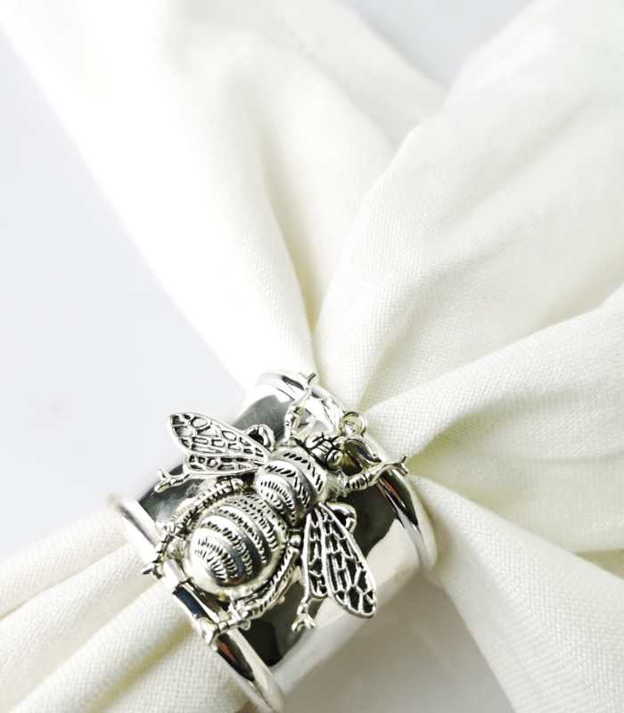 4 Pcs Bee Napkin Rings 5.5cm