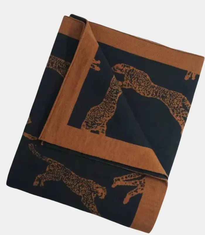 Leopard Print Blanket Throw Double-Sided 130 x 180 cm 1kg