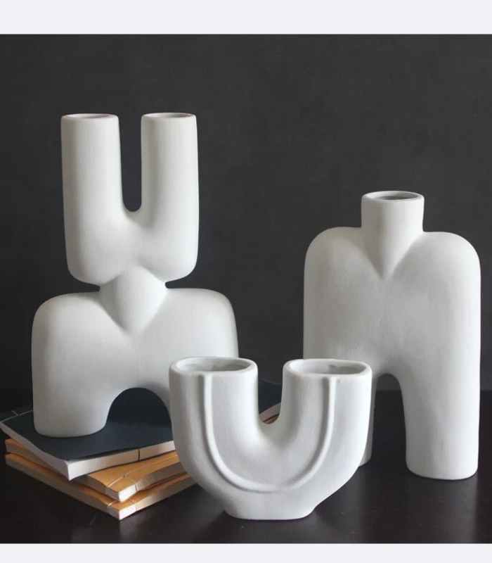 Villa White Ceramic Vase