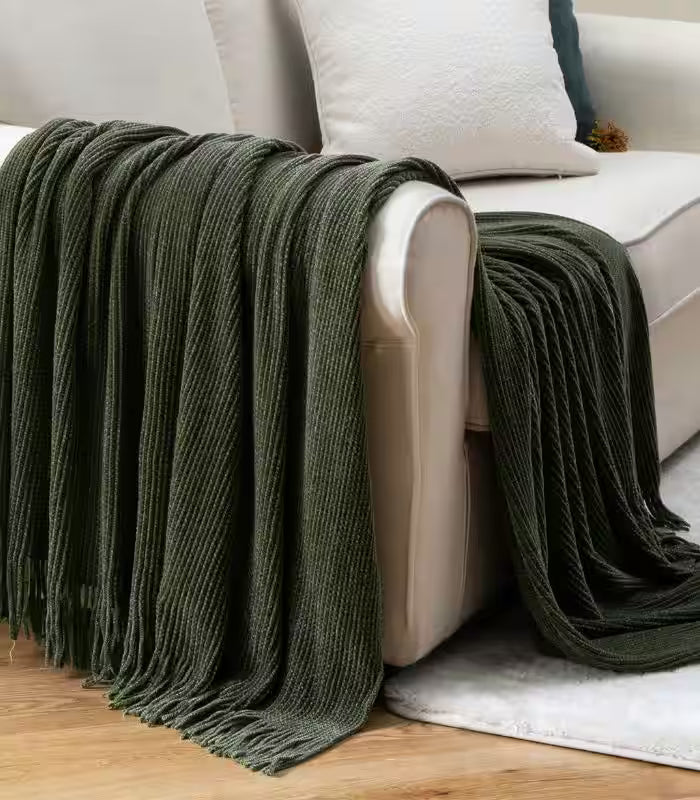 Textured Chenille Throw Blanket 127 x 152 cm (50 x 60 in)