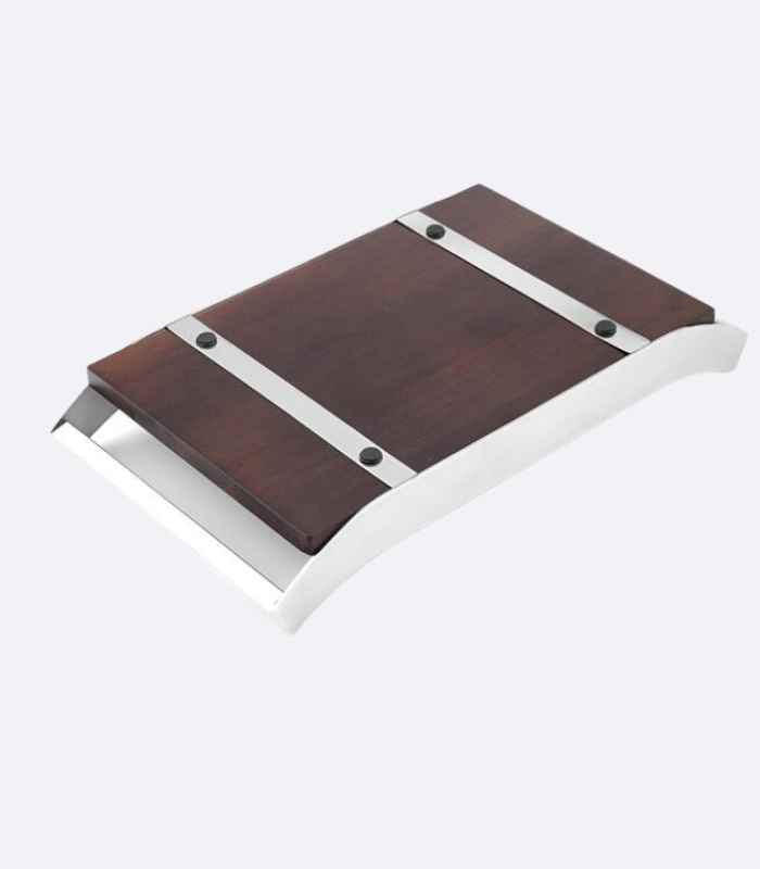 Modern Walnut Tray 304 Stainless Steel Rectangular