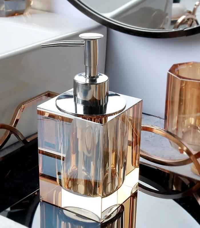 Bathroom Accessories Crystal Glass Amber