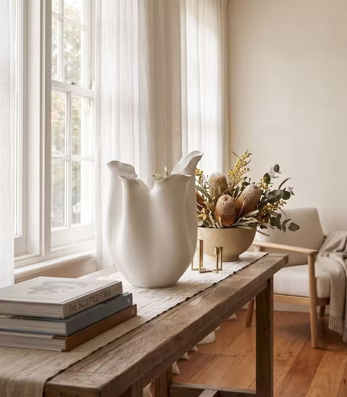 Petale Ceramic Vase – 3D Printed & Handcrafted Sculptural Design (10.83 in)