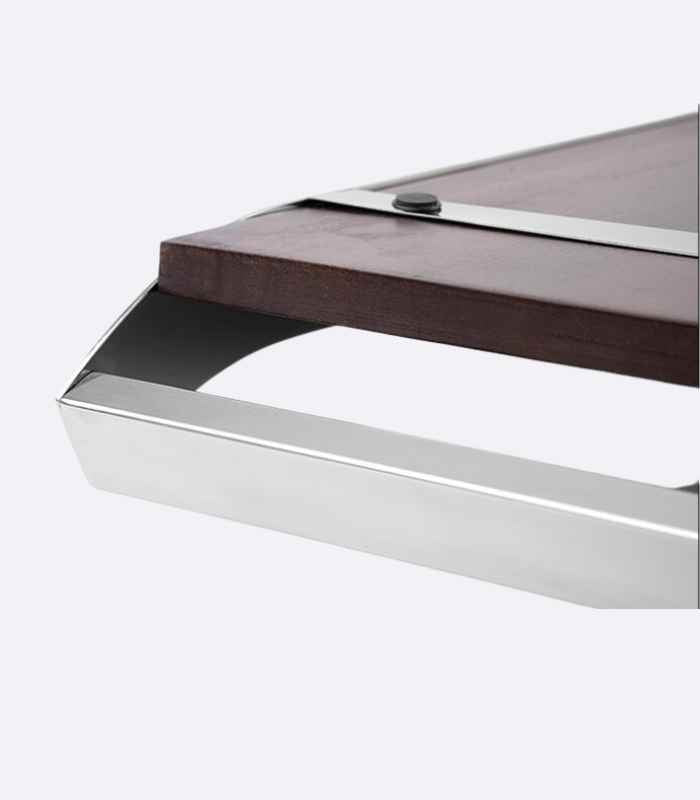 Modern Walnut Tray 304 Stainless Steel Rectangular