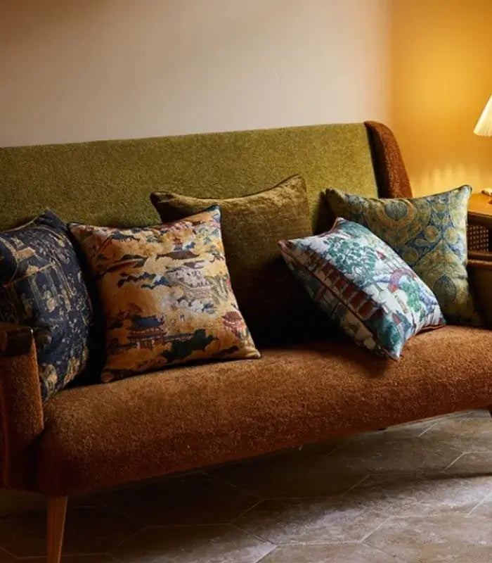 Decorative Cushion Cover Chinoiserie Chenille Cushion Cover Print