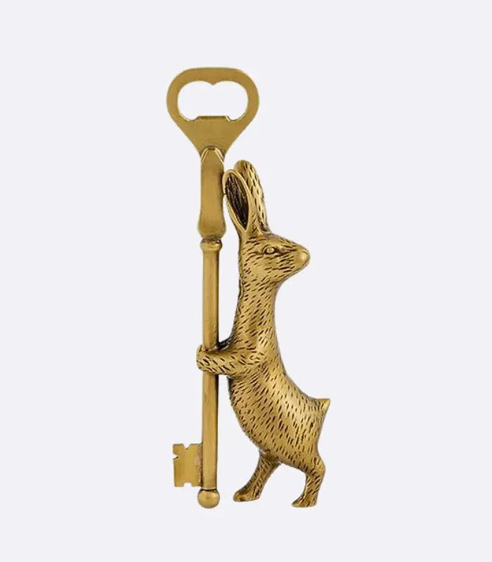 Vintage Brass Bottle Opener Rabbit