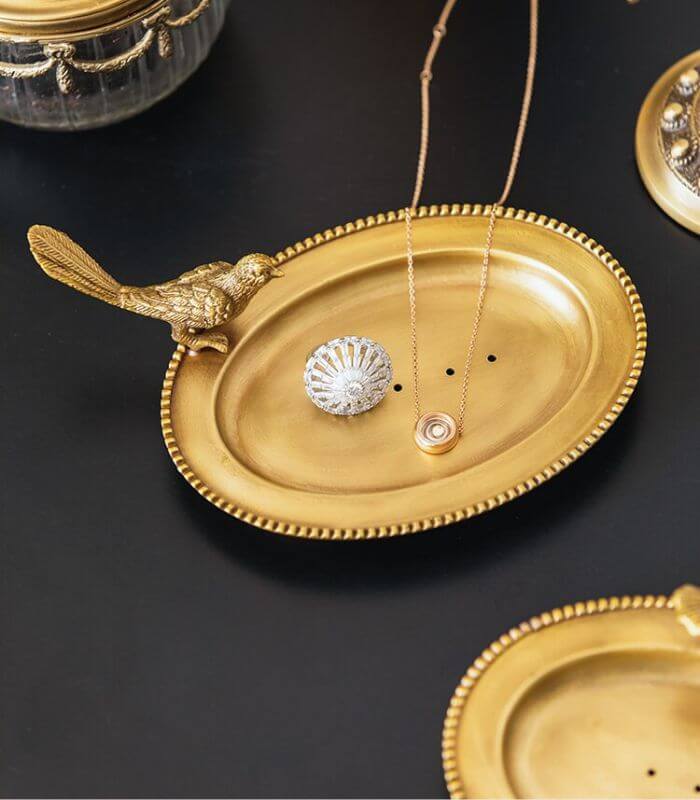 Vintage Soap Dish Trinket Tray Brass 15 cm