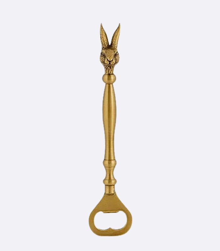 Vintage Brass Bottle Opener Rabbit