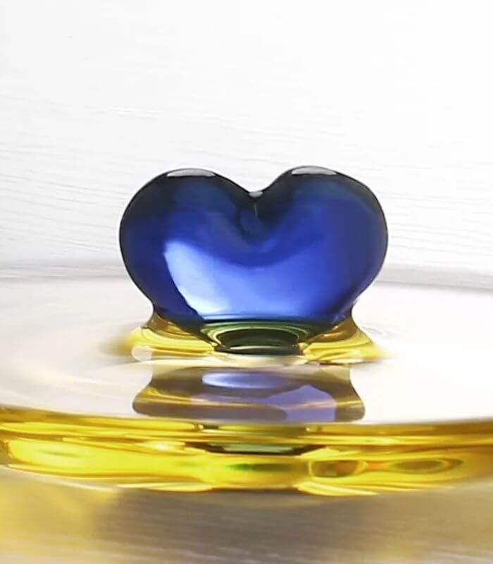 Handblown Heart Glass Goblet - Unique Cocktail Glassware
