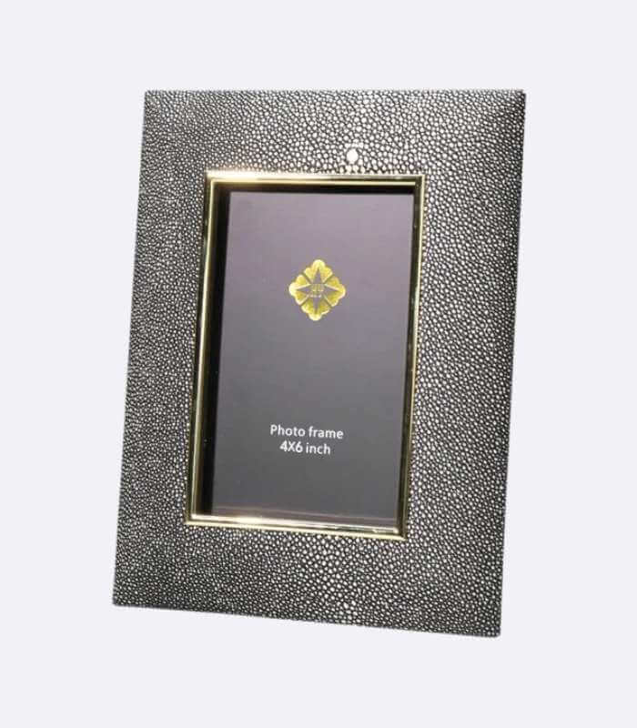 Picture Frame Shagreen Leather Alloy