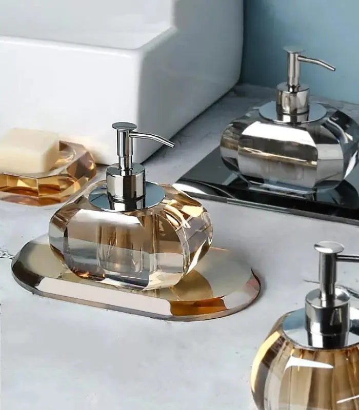 Bathroom Accessories Crystal Glass Amber