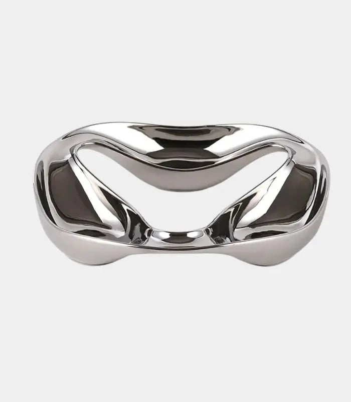 Snack Bowl Decorative Bowl Ceramic Silver