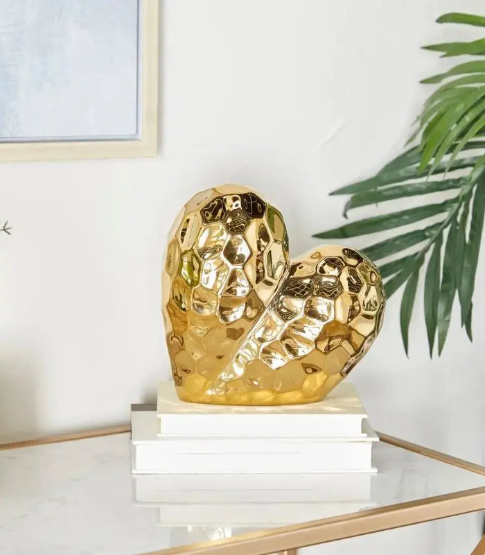 Heart Shape Ceramic Sculpture Ceramic 19 cm (7.48 in)