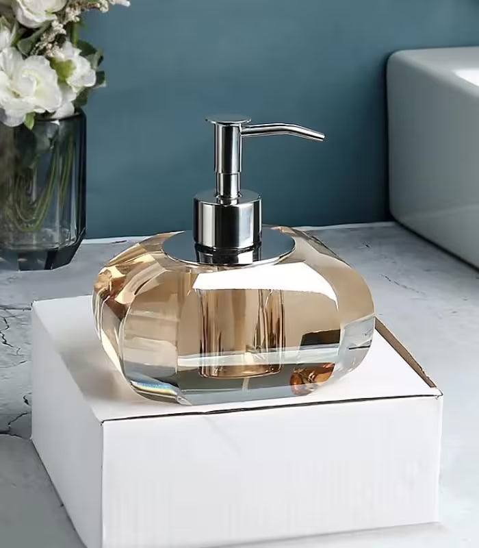 Bathroom Accessories Crystal Glass Amber