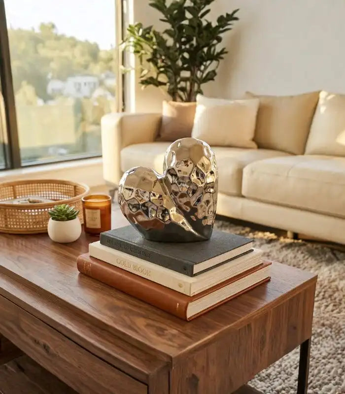 Heart Shape Ceramic Sculpture Ceramic 19 cm (7.48 in)