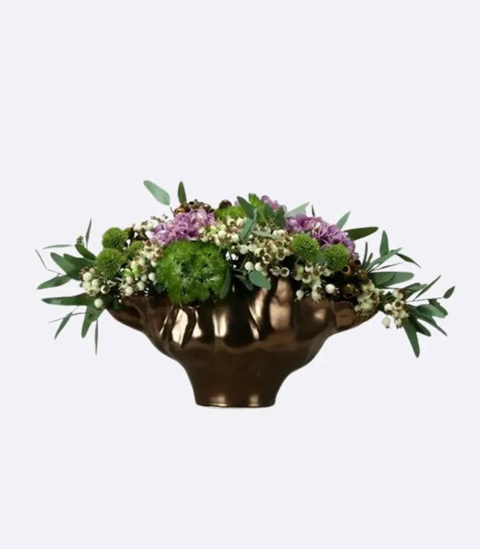 Bolide Bowl Table Top Vase Resin Bronze