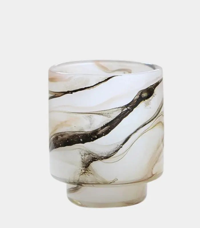 Petra Swirl Glass Vase – Handcrafted Design Marble Glass