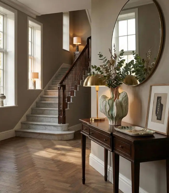 Calista Sculptural Ceramic Vase – Artisan Hand-Painted Botanical Form 34 cm